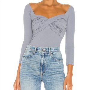 The Line by K dusty blue Stevie Top